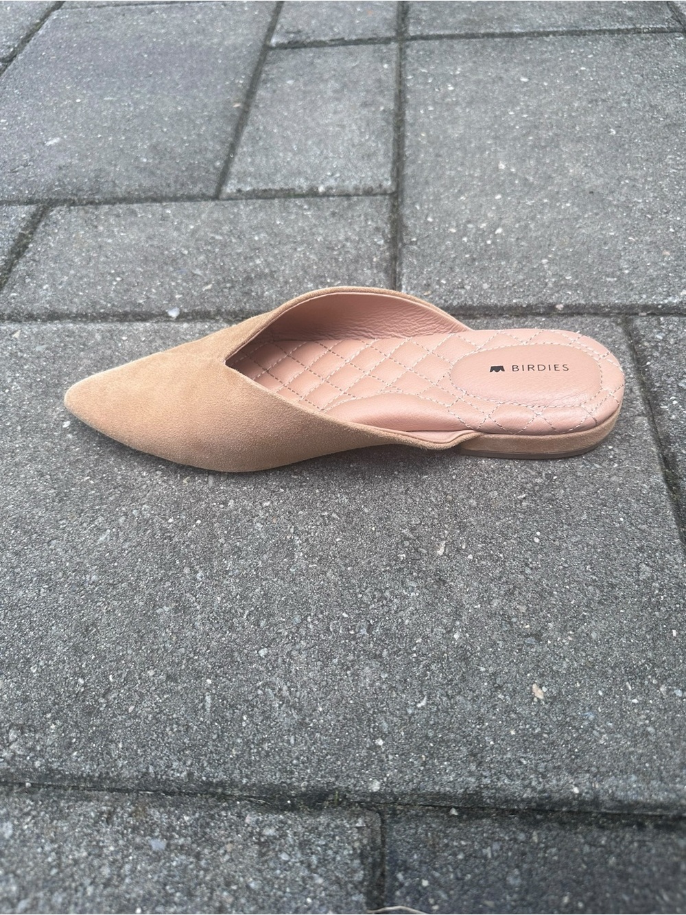 Birdies The Swan Pointed Toe Slip On Mules Golden Oak Suede Size: 7 Shoes Flats - Picture 11 of 17